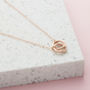 Personalised 9ct Gold Double Hoop Names Necklace, thumbnail 6 of 9