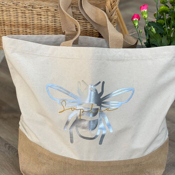 Personalised Bee Shopping Bag, 2 of 3