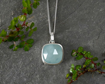Natural Aquamarine Necklace In Sterling Silver, 4 of 4