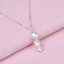 Personalised Pearl And Silver Trio Necklace, thumbnail 3 of 7