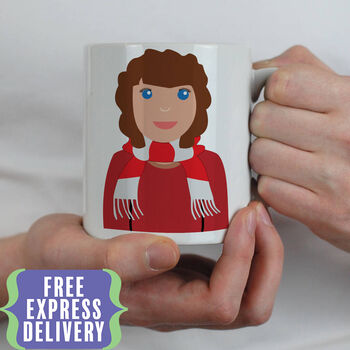 Personalised Sports Fan Gift Mug For Her, 2 of 8