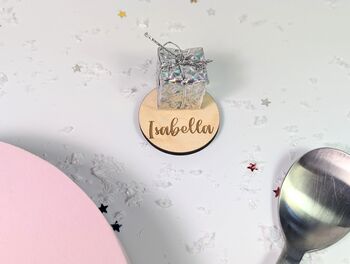 Personalised Table Name Plaques Christmas Settings, 6 of 8