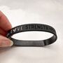 Black Awareness Ribbon Bracelet Wristband, thumbnail 4 of 9