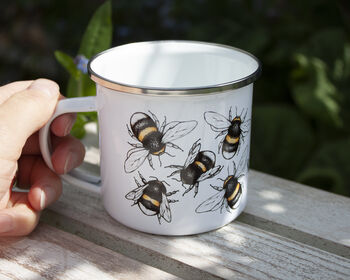 Bumble Bee Enamel Camping Mug, 2 of 6