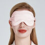 Silk Sleep Mask Eye Mask 100% Pure Soft Mulberry Silk Pink Luxury Travel Gift Blackout Hypoallergenic, thumbnail 1 of 5