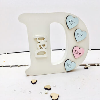 Personalised Dad's Father's Day D Letter Ivory Gift, 8 of 9