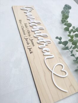 Personalised Grandchildren Wooden Sign, 6 of 6