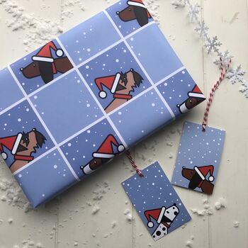 Modern Dog Themed Christmas Wrapping Paper Set, 2 of 4