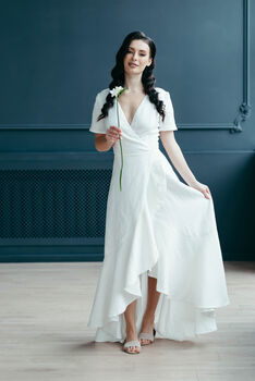 Linen Wedding Dress, 8 of 10