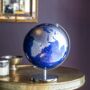 Classic Light Up Blue And Silver Globe, thumbnail 1 of 3