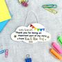 Thank You Personalised Teacher Gift, Cloud Keepsake, thumbnail 3 of 6