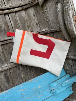 No2 Large Recycled Multifunctional Sailcloth Pouch, 3 of 6