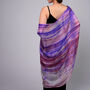 100% Mulberry Silk Scarf, Lilac And Purple In Gift Box, thumbnail 9 of 11