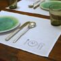 'Me' And 'You' Place Setting Motif Fabric Placemat Set, thumbnail 1 of 2