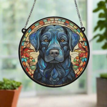 Labrador Black Stained Glass Effect Suncatcher, 6 of 6