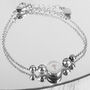 Personalised Silver Plated Cross Round Bracelet, thumbnail 3 of 3
