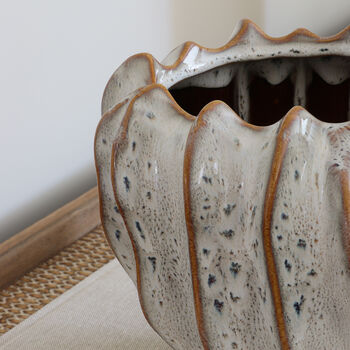 Ceramic Wavy Plant Pot, 2 of 4