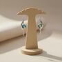 Sterling Silver Labradorite Teardrop Dangle Earrings, thumbnail 4 of 7