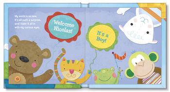 Personalised Children's Book, Hello World! Blue Cover, 7 of 11
