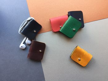 Personalised Leather Earphone Tidy Case, 3 of 8