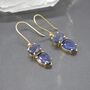 Sapphire Earrings: Gold Or Silver, Minimalist Jewelry, thumbnail 11 of 11