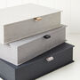 Luxury Personalised Boxfile In Linen, thumbnail 2 of 8