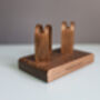 Luxury Walnut Double Glasses Stand Holder Personalised, thumbnail 3 of 7