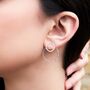 Double Hoop Sterling Silver Ear Jackets, thumbnail 2 of 5