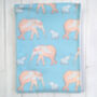 Elephant And Baby Fleece Blanket, thumbnail 2 of 8