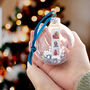 First Christmas Personalised Photo Bauble Star Sequins, thumbnail 1 of 3