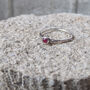 Raw Stone Silver Stacking Ring: Ruby, thumbnail 6 of 11