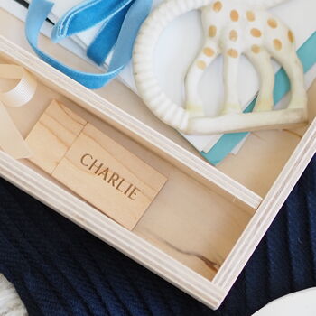 Personalised Wooden Baby Memory Box, 5 of 11