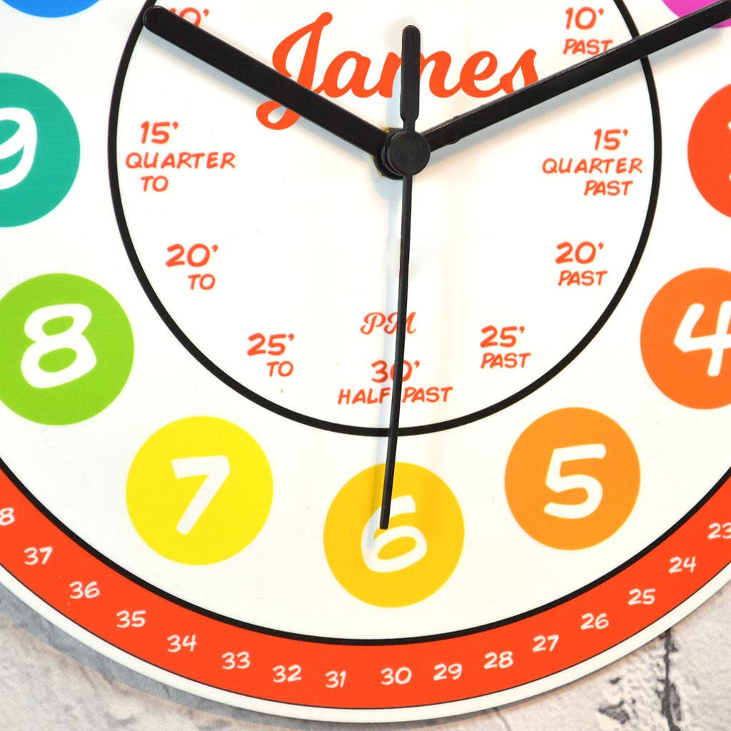 Personalised Learn The Time Wall Clock By Gifts Online4 U