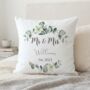 Personalised Eucalyptus Wedding Anniversary Cushion, thumbnail 1 of 2