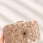 Rome Blush Rose Velvet Embroidered Clutch With Gift Box, thumbnail 5 of 8