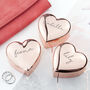 Rose Gold Personalised Heart Box, thumbnail 1 of 3