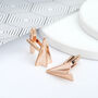 Personalised Rose Gold Paper Plane Cufflinks, thumbnail 1 of 6