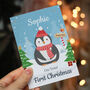 Personalised Christmas Penguin Card, thumbnail 3 of 7