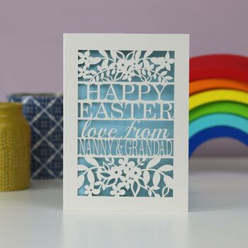 Personalised Papercut Happy Easter From… Card, 3 of 4