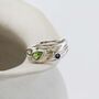 Silver Peridot And Amethyst Ring, thumbnail 4 of 8