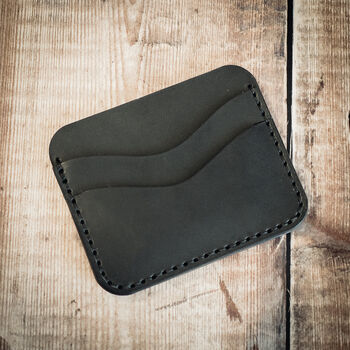 Personalised Leather Mens Minimalist Card Wallet, 3 of 12