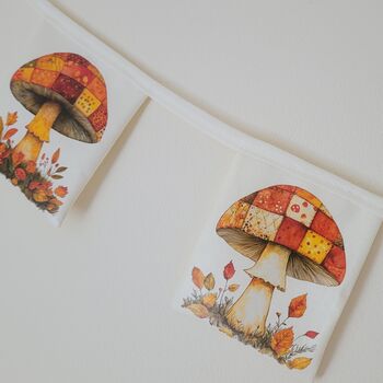Whimsical Mushroom Decorative Bunting Garland, 4 of 7