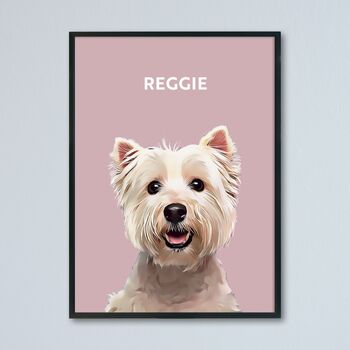Personalised Pet Print Portrait From Photo, 8 of 11