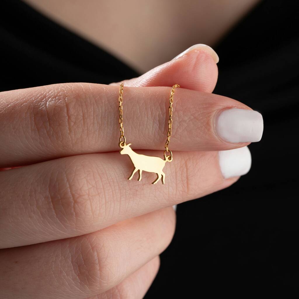 thumbnail image 2 of TYSO Goat Necklace 925 Sterling Silver Goat Gifts For Goat 2 of 13