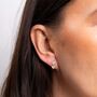 Luxury 9ct Gold Heart Drop Earrings With Diamonds, thumbnail 1 of 5