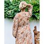 'Danica' Cream, Terracotta And Gold Floral Print Maxi Dress, thumbnail 7 of 12