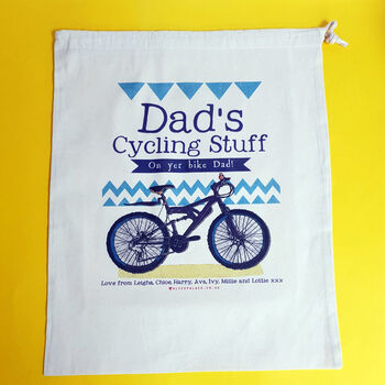 Personalised 'On Yer Bike' Cycling Storage Bag, 3 of 12