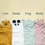 Personalised Baby Bunny Hooded Cotton Towel, thumbnail 6 of 9