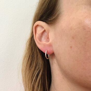 Fine Textured Hoop Earrings, 10 of 10