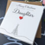 Personalised Handmade Christmas Card For Special Daughter, thumbnail 3 of 4